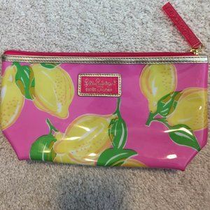 LILLY PULITZER Estee Lauder VINTAGE COSMETIC BAG - LEMONS!